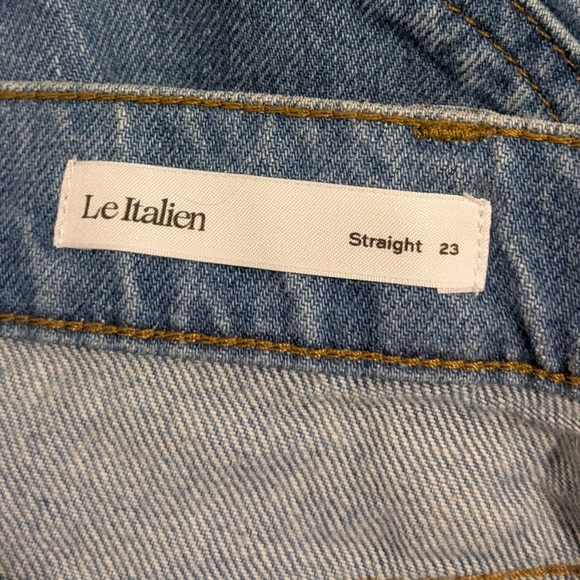 Frame Le Italien Straight Jean In Pure Blue - Picture 6 of 8